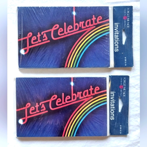 Vintage Party Invitations 80s 90s - Picture 2 of 3